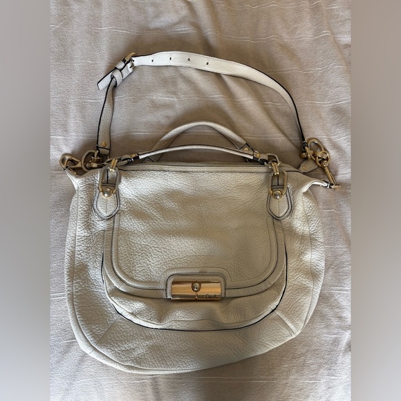 Coach | Vintage Kristen leather shoulder bag hobo bag cream gold hardware large - Picture 2 of 12